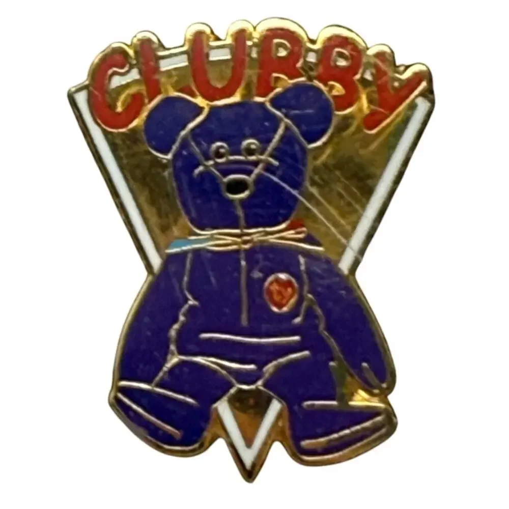 Vintage 90s TY Beanie Baby Pins: TY Logo, TY Club, Clubby, Patriot, Squealer